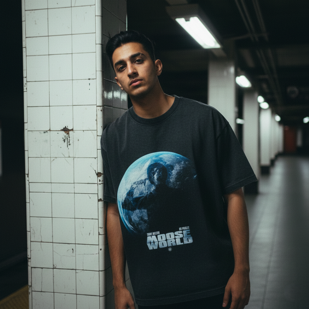 T-12 // MOOSEWORLD "LEGEND NEVER DIES" FADED TEE