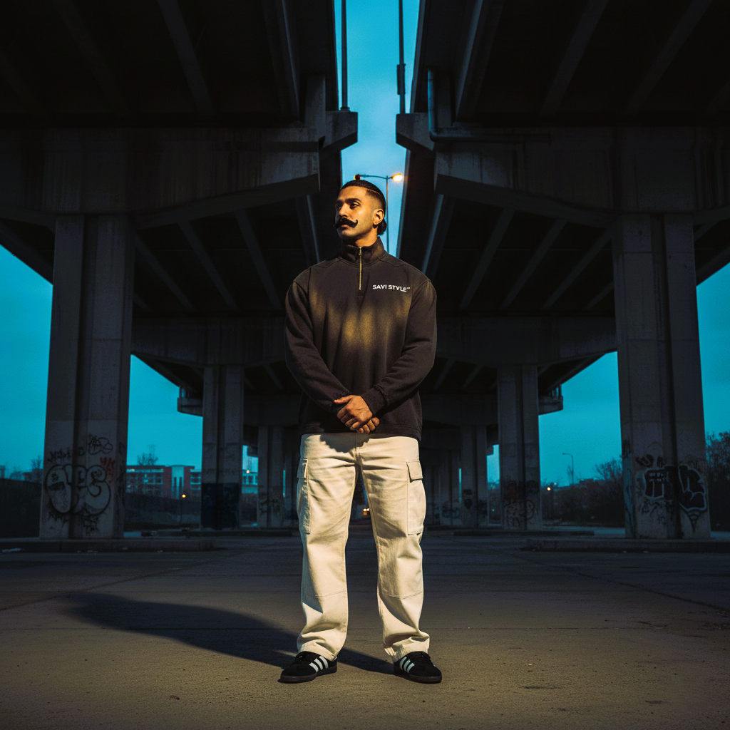 Q-05 // "OBSIDIAN" 465-GSM QUARTER-ZIP