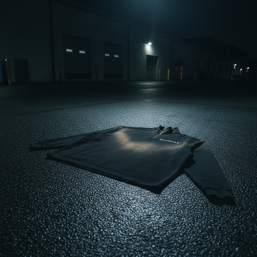 Q-05 // "OBSIDIAN" 465-GSM QUARTER-ZIP