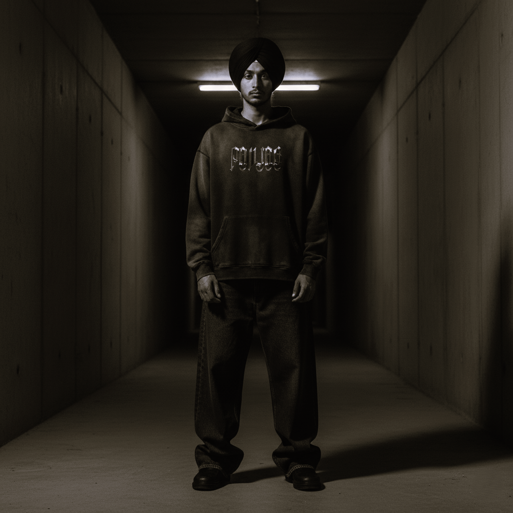 H-04 // UNDIVIDED PUNJAB FADED HOODIE